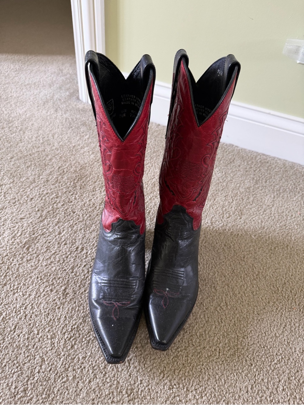 Dan Post Red & Black Cowboy Boots